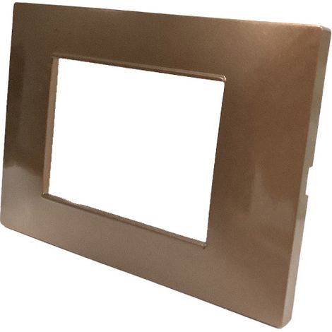 Placchetta per interruttore in metallo a 3 rame cassetta 503 compatibile con vimar plana supporto cover (1/2)