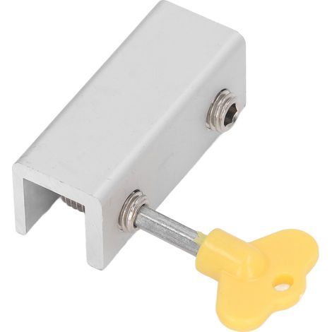 10-teiliges Schiebefensterschloss, verstellbares Doppelloch-Sicherheitsschloss aus Aluminiumlegierung, Türschloss mit Schlüssel, silberfarben, für Zuhause oder Büro (1/5)
