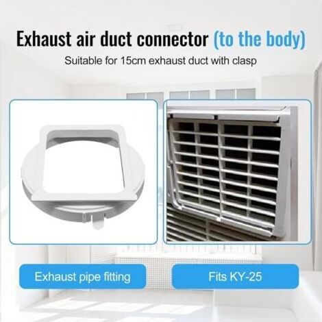 Raccord de tuyau d'échappement de climatisation mobile - Ø 150 mm - Adaptateur de tuyau d'échappement de climatisation - Adaptateur de tuyau d'échappement - Rallonge de tuyau