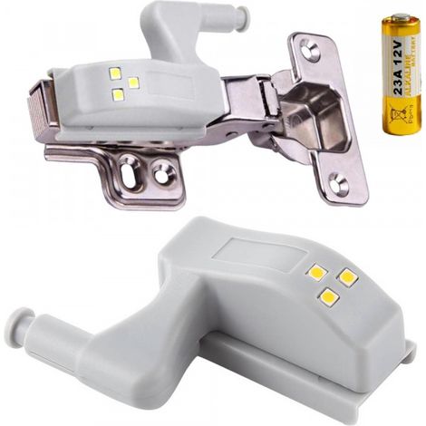 Lampe LED pour meubles, lot de 2, alimentée par piles, pour armoire, cuisine, couloir, escalier ou meubles.-AquaForge (1/2)