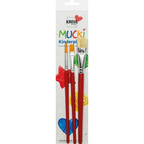 Mucki Kinderpinsel 3er Set Pinsel