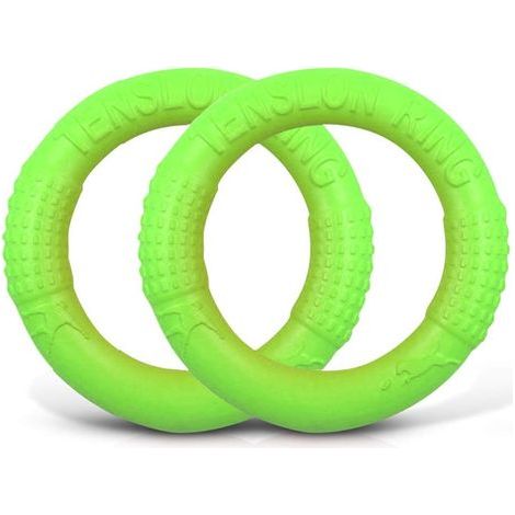Frisbee Dog Toy Frisbee for Dogs Floating Dog Disc Dog Frisbee Dog Indestructible Hoops 2 Pieces (Green) (1/4)