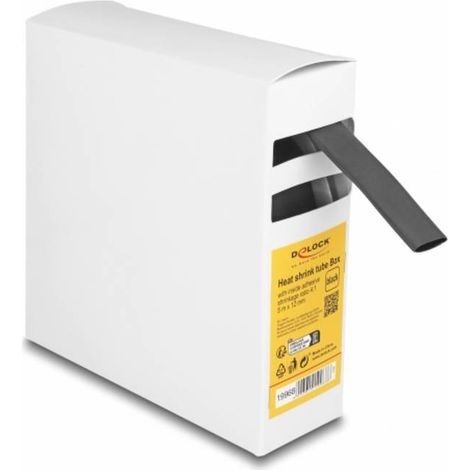 Delock 19968 Guaina termoretraibile Nero 12 mm Restringimento:4:1 1 pz.