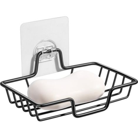BelleRise - Porte-savon de douche, acier inoxydable 304 antirouille, adhésif mural, porte-savon et porte-éponge pour salle de bain et cuisine (1/4)