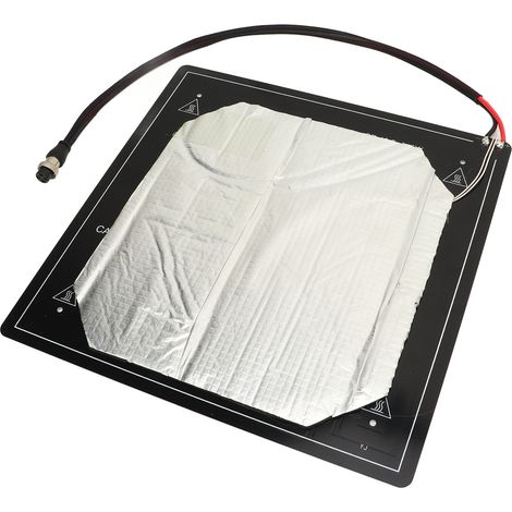 Plateau chauffant aluminium 12V pour imprimante 3D CR10, lit chaud de précision, accessoire de chauffe, surface en alliage durable, remplacement direct, compatible CR10 et modèles similaires. (1/5)