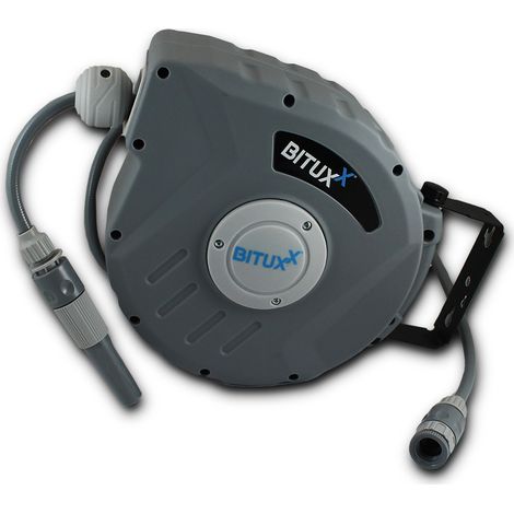 Bituxx® 10 Meter Wand Schlauchtrommel Schlauchaufroller Wasserschlauchaufroller Schlauchbox Automatik (10 m) (1/5)