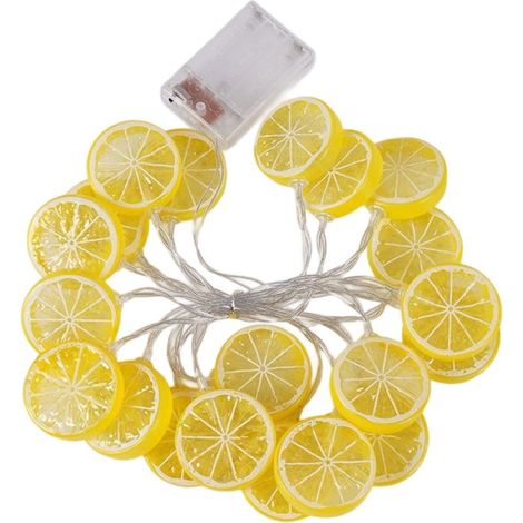Guirlande lumineuse citron, guirlande lumineuse citron de 3 mètres (10 pieds) à 20 LED, lumière blanc chaud, convient pour les fêtes d'anniversaire, les mariages et la décoration intérieure (1/5)