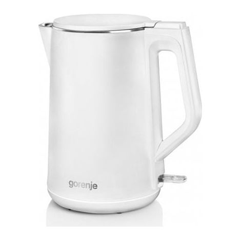 Gorenje Wasserkocher K15DWW Elektrisch 2200 W 1,5 l Kunststoff + Metall 360° drehbarer Sockel Weiß
