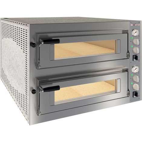 Four électrique 2x 6 pizzas diam.350mm, 2 chambres - Diverso