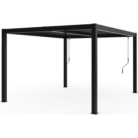 Sojag Milo 1012 Pergola en métal avec toit à lames Noir