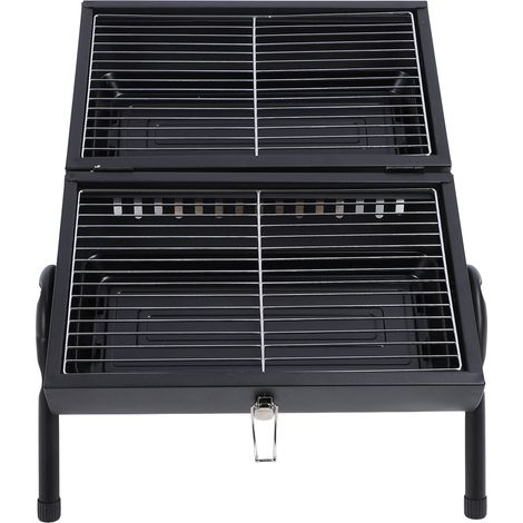 Charcoal Grill Portable Double Sided Chimney Stove Portable Barbecue Grill for Outdoor (1/5)