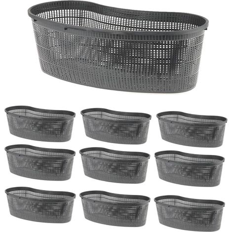10 cesti per piante da laghetto ovale ciascuno misura 45 x 18 x h 15