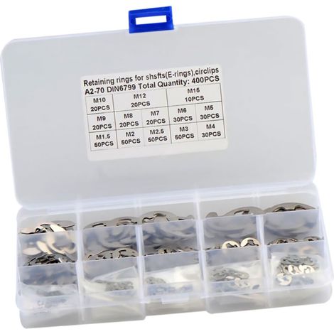 Kit d'anneaux de retenue Cabilock en acier inoxydable, compatible (1/5)