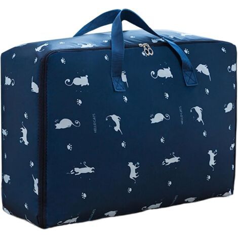 Sac Rangement Vetement, Grand Housse de Rangement, étanche Sac de Rangement sous Lit pour Couette Oreillers Jouets Vestes Literie,Bleu (1/5)