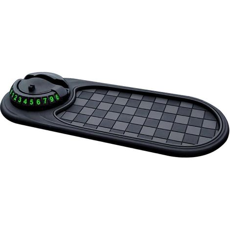 Tapis de tableau de bord antidérapant multifonction pour voiture, support de téléphone portable rotatif avec pavé numérique de stationnement temporaire (1/5)