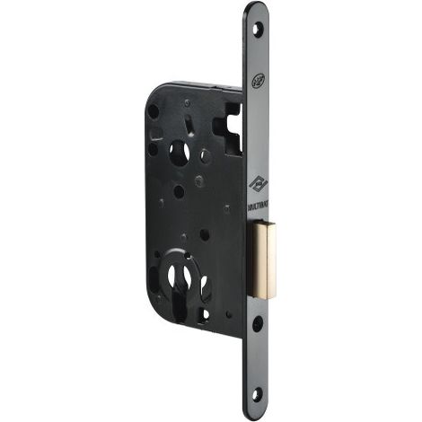 Serrure à larder 1 point MULTIBAT pêne dormant seul axe 50 mm noire - JPM