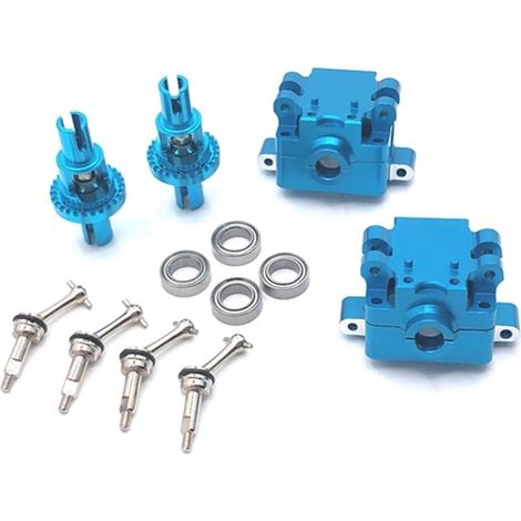 pas à pas Boîte de vitesses de différentielle métallique et arbre d'entraînement Cvd Ensemble for WLToys 284131 K969 K989 K999 P929 1/28 RC Pièces de mise à niveau de voiture Pour routeur de to (1/5)