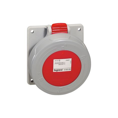 Prise à entraxes unifiés P17 IP66/67 16A de 380V à 415V 3P+N+T LEGRAND 555389 (1/2)