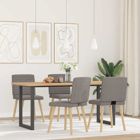 Maison Exclusive - Sedie da Pranzo 4 pz Tortora in Tessuto