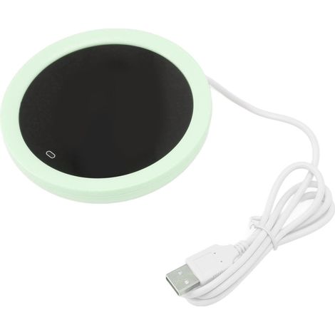 Eosnow Chauffe-tasse à café USB, interrupteur électrique à gravité, plaque chauffante à lait de 55 degrés Celsius pour le bureau, vert (1/5)