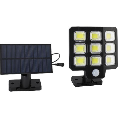 Projecteur solaire extérieur 240 LED 3000LM 6500K 3 modes IP65 étanche avec télécommande et câble 16ft (1/5)