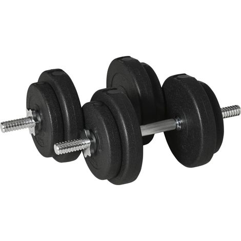 Ensemble d'haltères réglables de 20 kg avec disques de 2,5/1,5 kg et barres de 2 kg pour salle de sport à domicile (1/5)