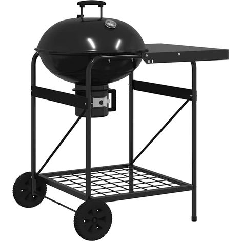 Maison Exclusive - Parrilla al aire libre con rueda Negro 91 x 71