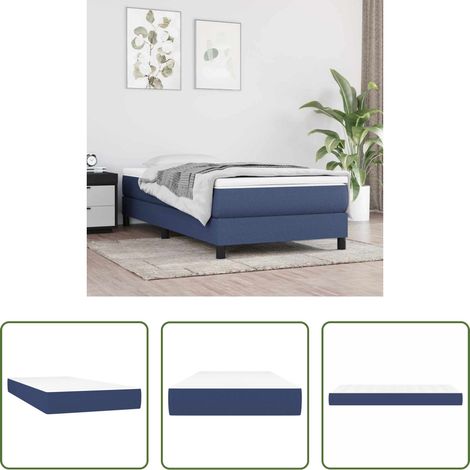 Matelas en polyester - Matelas à Ressorts Ensachés Bleu 120 x 190 cm Polyester (1/5)