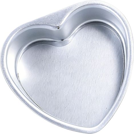 Teglia da forno antiaderente a forma di cuore - Argento 10 cm