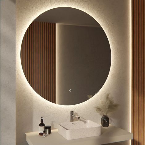 Badezimmerspiegel - Rund - 120cm – Rahmenlos (1/4)