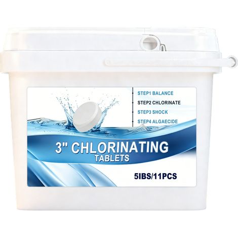 Pool cleaning tablets: fast dissolving, deodorizing, cleaning, water purifying, stain removing, suitable for home and outdoor use, portable. (1/5)