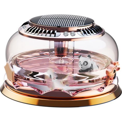 Autoduftdekoration, solarbetriebener, rotierender Aromatherapie-Diffusor, Fahrzeugschmuck (1/5)