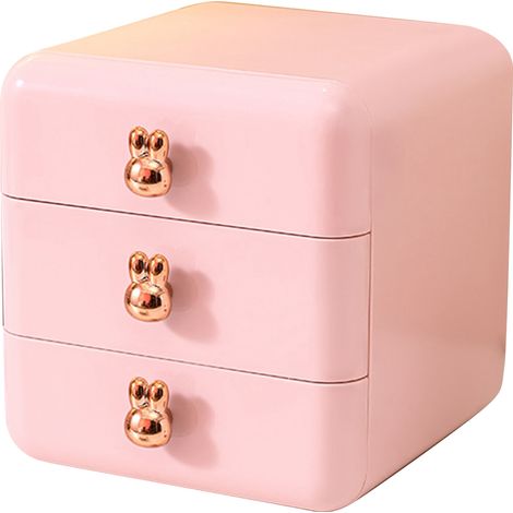 Boîte de Rangement de Bureau pour Bijoux et Accessoires Cheveux - Organisateur de Table Chambre Dortoir (1/5)