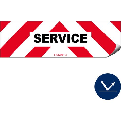 Novap – Panneau de signalisation rétroréfléchissant Classe 1 – Adhésif 150x500mm – Visibilité optimale pour véhicules d'intervention – 3340129