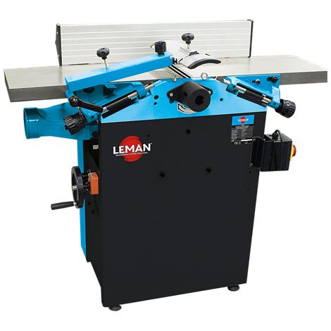LEMAN - Regruesadora Cepilladora RAD250, 250 mm, Motor 1500 W, 3 Cuchillas, Mesa de 1080 mm, Avance Automático