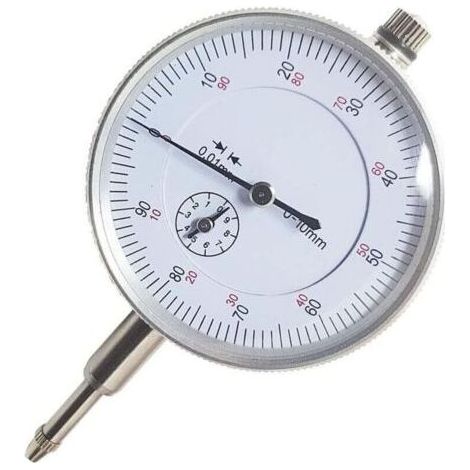 Comparateur centésimal professionnel, résolution de 0,01 mm pour base magnétique, 0-10 mm