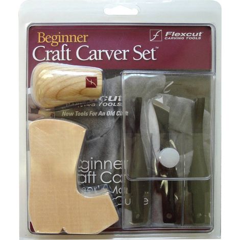 Ensemble de couteaux et gouges à sculpter le bois Flexcut SK110 pour débutants
