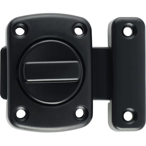 Verrou de sécurité en alliage de zinc, idéal pour les salles de bains, les chambres et les toilettes, avec 6 vis. Noir. 1 pièce. (1/5)