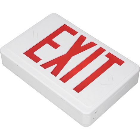 Panneau de sortie de secours à LED rouge, éclairage d'évacuation d'urgence de 3 heures avec support, pour immeubles de bureaux, écoles et centres commerciaux. (1/5)