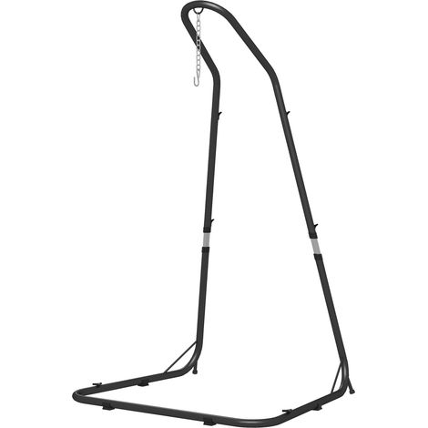 Estructura Para Silla Colgante, Estructura Para Silla Colgante, Soporte Regulable En Altura Para Sillas Colgantes De Hasta 150 Kg, Soporte De Carga Para Jardín, Balcón, Metal, Negro