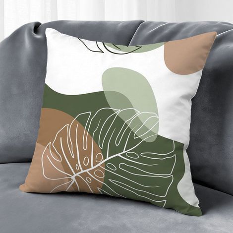 Housse de coussin floral décoratif, décoration maison moderne,40×40cm (1/5)