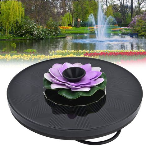 Lotus-Solarbrunnen für Gartenteiche, Solarbrunnen mit 4 Strahlarten, batteriebetrieben für die Außendekoration