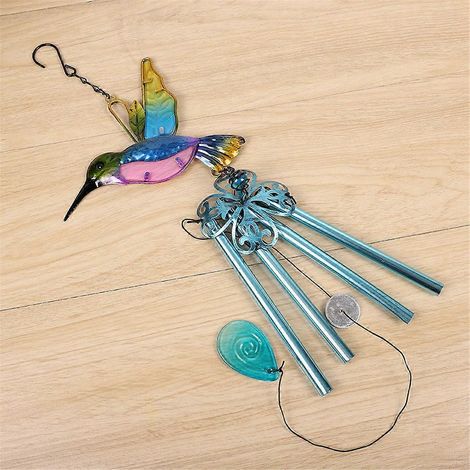 Carillon éolien libellule en verre, pendentif carillon éolien de jardin de haute qualité (1/5)