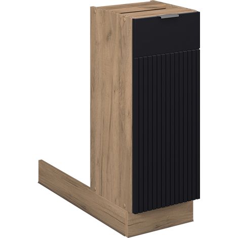 Kücheninsel Fame-Line, Schwarz gestreift, 30 cm ohne Arbeitsplatte, Vicco (1/5)