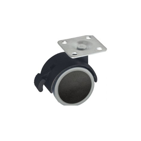 Ruota Fyunny pivotante trasparente diametro 75 con freno