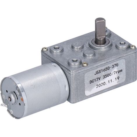 Moteur à courant continu JSX1650-370, moteur de réduction à vis sans fin électrique pour ouvre-porte, treuils miniatures, DC12V, 2 tr/min (1/5)