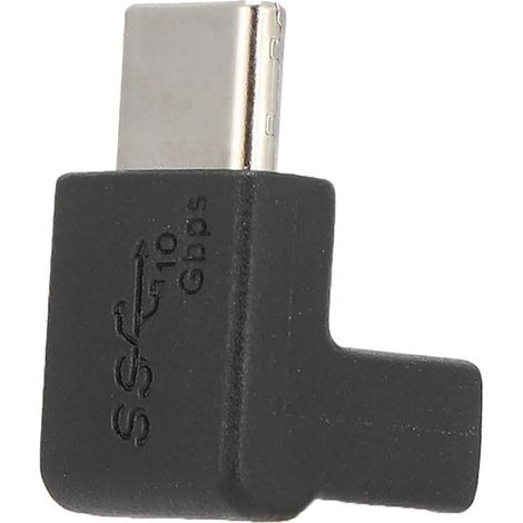Adaptateur portable coudé vertical Type-C mâle vers femelle USB 3.1 pour téléphones portables, tablettes et ordinateurs portables. (1/5)