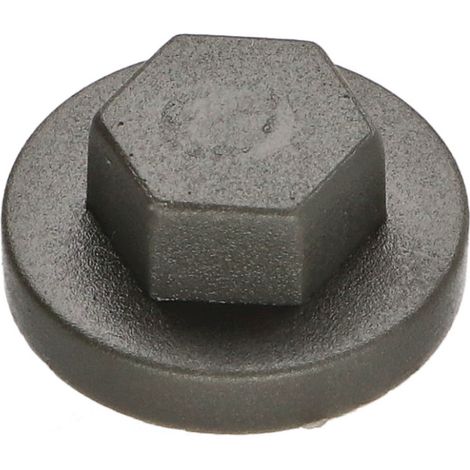 CAP Polyéthylène Vis Diamètre 6.3 Surplat 10 RAL7022 gris tarre d'ombre