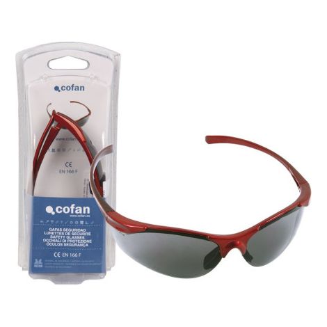 Blíster Gafa de Seguridad Anatómica con protección frente a Rayos UV UNE-EN 166 F color rojo 11000321BL