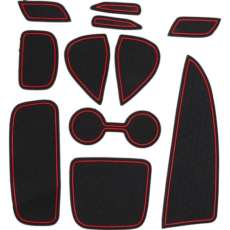 11pcs Center Console Liners PVC Anti Slip Door Pocket Mats Kit Replacement for Yaris 2020‑2021 (1/5)